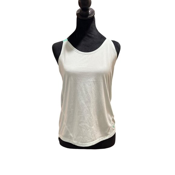 NIKE Women's White Dri-Fit Tank Top With Mint Green Size Small - Picture 1 of 6
